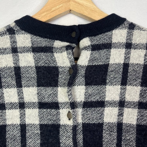 Madewell Plaid Button Back Knit Sweater XS - Picture 6 of 8